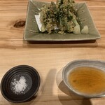 手打ちそば 山商 - 天ぷらと天つゆ、塩