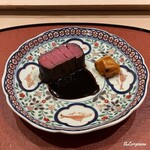 御料理 寺沢 - 雌の蝦夷鹿の背ロースの炭火焼