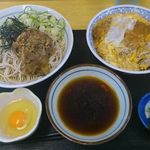 Dondon An - 肉盛りつけ麺＋かつ丼（2013/9）