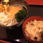 めん処 そう兵衛 - 今年も美味しい、冷やし蕎麦とかやくご飯のセット♬