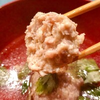 焼鳥 望月 - 鶏団子断面アップ