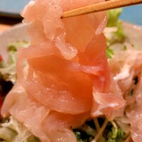 焼鳥 望月 - 鶏肉生ハムサラダアップ
