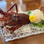 船頭の台所 - 伊勢海老の活き造り