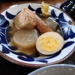 手打ちうどん 富貴 - 日替わり。今日はおでんでした。