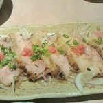 酒場 あじとよ屋 - 140706東京　一休　地鶏たたきポン酢600円