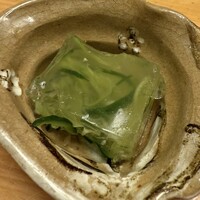 寿司勝 - 白魚ときゅうりの煮凝り
