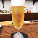 旬彩 天ぷら 心来(しんら） - 本日は、家内が運転してくれたのでお昼御飯から生ビールを頂きました。天ぷらによく合います。