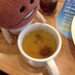 ガスト - 日替わりスープ、野菜となめこのスープ、共食いか？笑