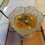 四季彩一力 - 焼とうもろこしの流し豆腐《夕》