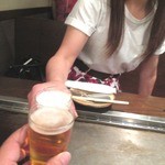 尾道 むらかみ - 2週間ぶりの再会のマイレビのRちゃんと乾杯！2014/7月