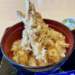 三勝 - 料理写真:カシャカシャ衣の海老天丼、旨し！