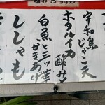 手打 しまだ - 表のあったメニューの裏側の品書き