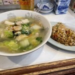 中華料理アメちゃん - ちゃんぽん麺と炒飯のセット