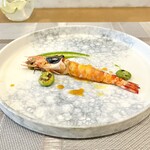 prospero - グアンチャーレをまとった車海老のロースト