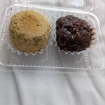 出町ふたば - おはぎ：黄粉、あんこ