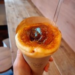 クレープ えんどう - アイス入りクレームブリュレ