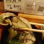 広島大衆居酒屋　十升 - 牡蠣の酒蒸し