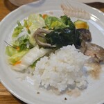 キッチン ブルー グローブ - 再びワンプレート