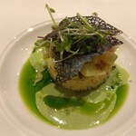 ビストロ  シピ - 帆立とズッキーニ、クスクスのサラダ仕立て グリーンピースのソース(Small)