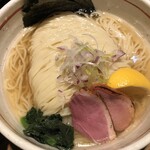 鴨出汁中華蕎麦 麺屋yoshiki - 鴨と地鶏　昆布水細つけ麺