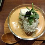 ビストロ  シピ - ツブ貝 野菜のコンソメジュレ 魚介のタルタルとカリフラワームース