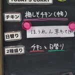 スパイシーカリーハウス 銀座半月 - 外あったメニュー