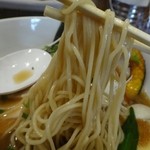 暁 製麺 - 魚介だしらぁ麺の細麺