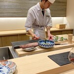 鮨 浜はち - 菜の花に鉛節