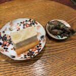 あなごと日本酒 なかむら - 煮穴子テリーヌとホタルイカ