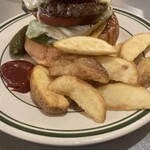 S.B.DINER TOKUSHIMA - プレミアムチーズバーガー（ポテトアップ）