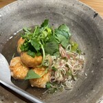 池尻大橋 ひとしずく - 海老の真薯＆シャキッと野菜