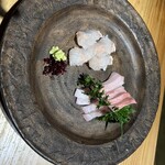 池尻大橋 ひとしずく - カンパチ＆ヒラメ（なかなかよかった）