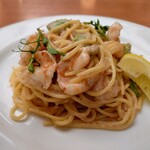 デニーズ - 【アロマフレスカ銀座・原田シェフ監修】海老とそら豆のたらこクリーム