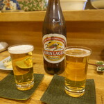 千代娘 - まずはビールで乾杯