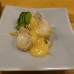 千代娘 - お通し(ホタテの酢味噌和え）
