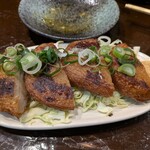 粉ひで - さつま揚げも少し揚げ焼きして熱々で提供されます。