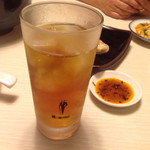 平良久亭 - 生ビール、レモンハイの後はウーロンハイ！