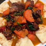 Doppam - ニンジンの切りかたからしてガチのナンとラム肉の炒め（ナン・コルダック）3938