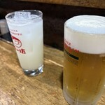 ひろしま丸かじり 中ちゃん - チー坊サワーとビール