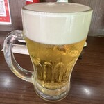 かあちゃん - サッポロ生ビール黒ラベルジョッキ490円