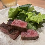 近江牛 中る - 古株牛イチボの炭火焼き