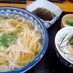 手打ちうどん 青い麦 - 青い麦・かけうどん＆じゃこ飯