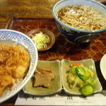 扇家蕎麦店 - いか天丼セット