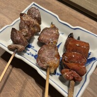 焼鳥 角レ - 砂肝、はつ、レバー