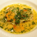 スズキの薄切りバジリコ風味
          