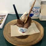ポムジェラート - 料理写真:チョコミルクとほんわかミルクのダブル　¥680-