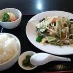 中華料理　蓮 - 野菜炒め定食。