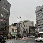 ガヴィアル - 神保町の交差点に店がある。この写真の左端の2階