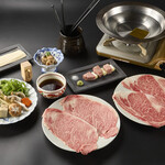 くろちく 万天 すき焼き・しゃぶしゃぶ - スライス和牛肉は口の中でほどけます。