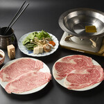 くろちく 万天 すき焼き・しゃぶしゃぶ - スライス和牛肉は口の中でほどけます。